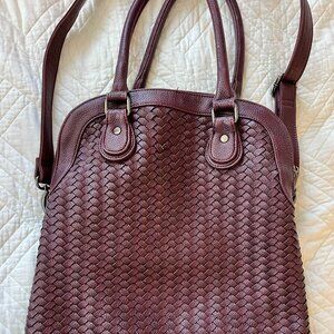 Burgundy leather Neiman Marcus bag